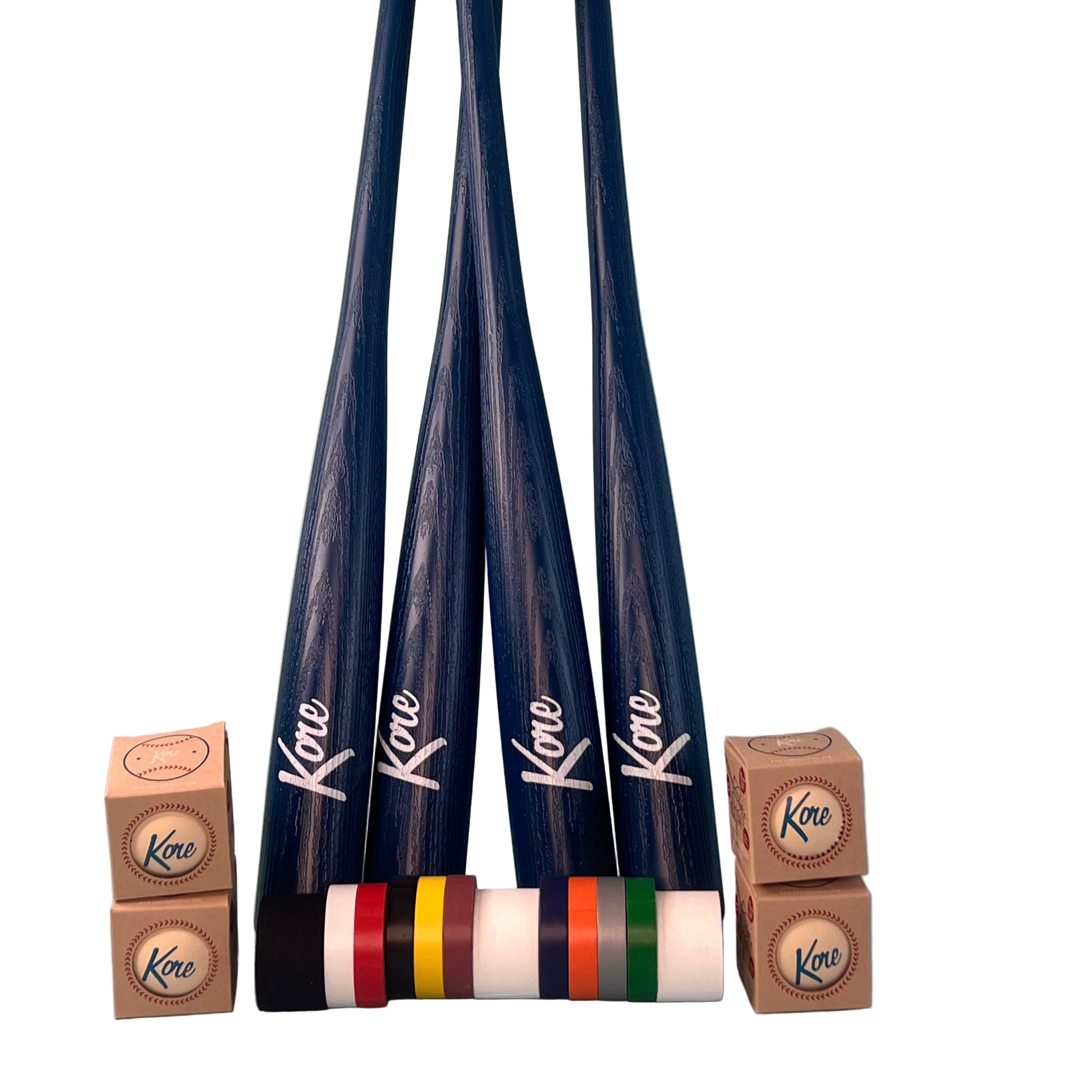 Kore Custom Bat Kit 4 Bats 4 Kore Baseballs & Tape for Personalization